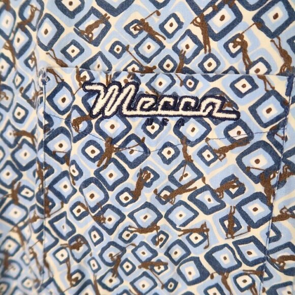 Vintage Mecca Golf Shirt XL Button Down Geometric Pattern Skater Street 90s Y2K - Picture 3 of 13